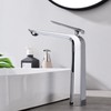 TOCALOCA Tall Vessel Bathroom Faucets Chrome Silver Basin Mixer Tap