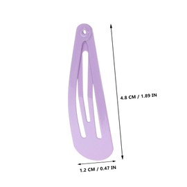 Beavorty 50pcs Snap Hair Clips Metal Snap Barrettes for Women Girls Large Hair Accessories Colorful Bobby Pins