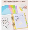 Hardcover Large Spiral Notebook 8.5" x 11" with Removable Dividers