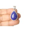 Teardrop Afghanistani Lapis Lazuli Sterling Silver 925 Gemstone Pendant -