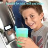 Taozoey Built-in Straw Cups, 4 Colours Drinking Cup with Built-in