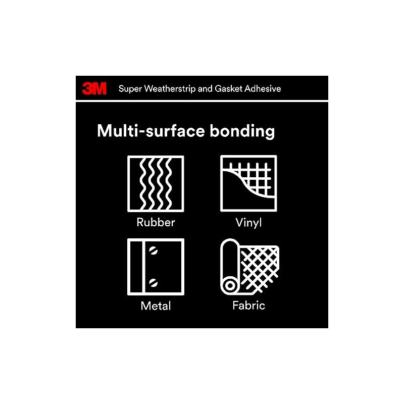 3M 3M Black Super Weatherstrip and Gasket Adhesive, 08008, 5