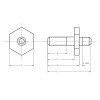 Modern Machine Works Inc. 721661-1 Stud, Terminal, Ground