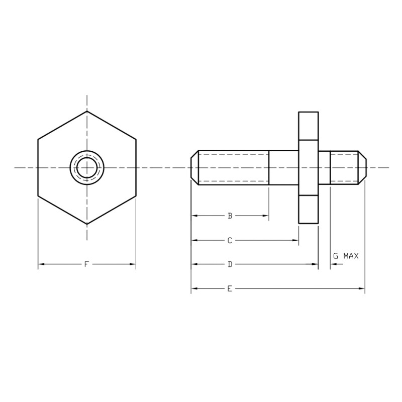 Modern Machine Works Inc. 721661-1 Stud, Terminal, Ground