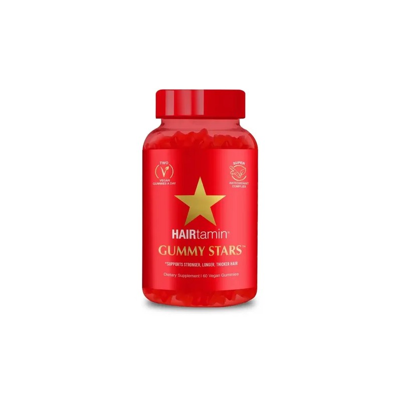 Soporte Cabello Hairtamin Gummy Stars Gomitas Veg Sfs Ht2 Sabor