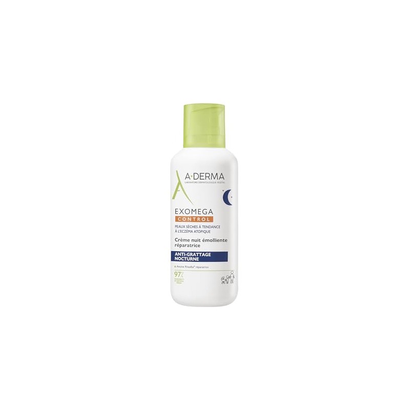 A-Derma Exomega Control Crema Hidratante Emoliente Noche Piel Atópica 400ml