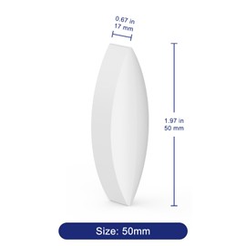 Labasics 5-Pack Magnetic Stir Bar Set, 50 mm PTFE-Coated White Stirring Bars for Laboratory Mixers