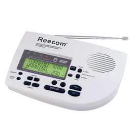 Unique 185 Hours Back-up Battery Life Time (Standby), 24 Siren Volume, EOM Detection, Display Event Message and Effective Time at a Glance, Reecom R-1650D Same Weather Radio with AM/FM (Light Grey)
