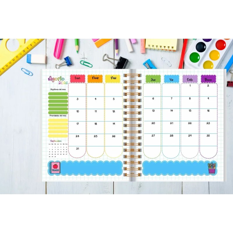 Agenda Maestra Personalizable 2026 Dots