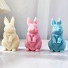 3D Rabbit Candle Silicone Molds Easter Bunny Resin Casting Mould