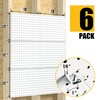 Spampur Peg Board, 6 Pack Metal Pegboard Panels White Pegboards
