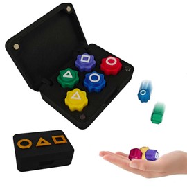 FeiOne Gonggi Korean Game, Gonggi Stones Game, Traditional Korean Game, Hand Game with Colourful Stones for Coordination Training (Magnetic Box)