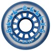 Blue Bellies 8 Inline Skate Wheels 76mm 78a, Clear/Blue