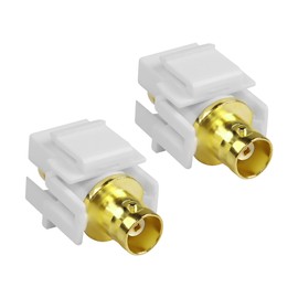 XMSJSIY Keystone BNC Jack Female to Female Coupler Adapter BNC Jack Insert Connector Snap-in Socket for Wall Plate Outlet Panel Mount- 2Pcs