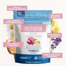 Better Bath Better Body Posparto Baño De Asiento 32 Onzas De Sal De Epsom Sal Con In