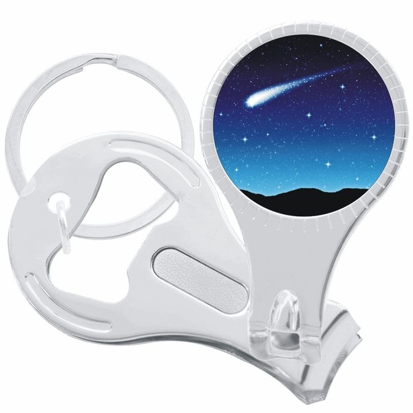 Night Sky Comet Nail Clippers Plus Bottle Opener Keychain