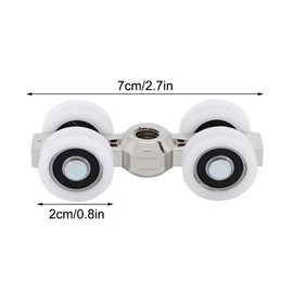 4 Wheels Hanging Door Wheels, Sliding Door Roller Slider Heavy Duty Small Furniture Wheel Barn Door Hardware Rollers Slider Overhead Rollers Bearings