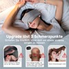 Umisleep Schlafmaske, Premium-Modal-Baumwolle, Lichtblockierend, Bequemes Konturdesign, Verstellbare Einheitsgröße Long Cotton,Grau
