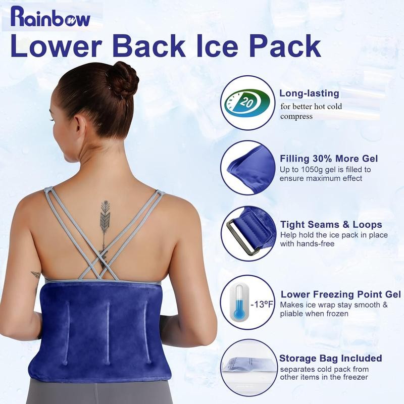 Rainbow Gel Ice Pack Reusable for Lower Back, 16 ×