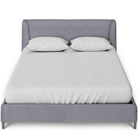 GC GAVENO CAVAILIA Percale Fitted Sheet | Ultra Soft Plain Dyed Bedding Bed Sheet | 25 Cm Elasticated Non Iron Polycotton Double Bed Sheet | Silver