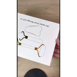 Rodillo De Cuarzo Verde Guasha Belleza Facial Masaje Jade