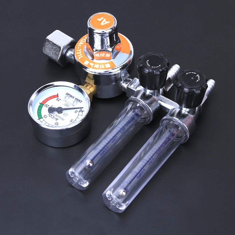 Argon Pressure Regulator Double Tube G5/8in Female Thread 0-25MPa Argon