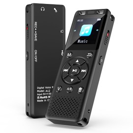 Fohil Voice Recorder, 24 Hours Continuous Recording, 1536 Kbps Sound Quality, Compact, 16 GB, IC Recorder, One-Touch Recording, Ultra Lightweight, Password Protection, Noise Cancellation, VOR