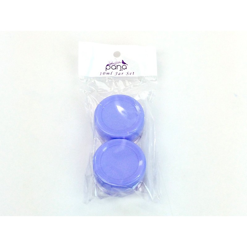 Beauticom® 12 Pieces 10G/10ML Clear Plastic Jars with Lavender Blue