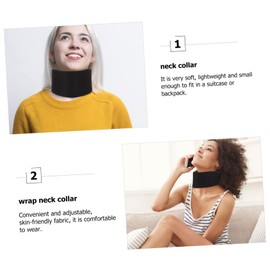 Healeved 2 Pcs Sponge Neck Support Neck Holder Neck Brace for Sleeping Neck Brace for Neck and Support for Women Brace Neck Guard Neck Stretcher Silk Floss Soft Travel