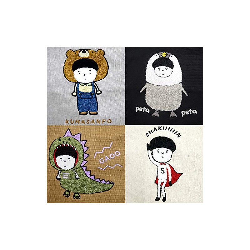 Muumage SCM-SFN20-0602SG BK S-chanman, Sagara Embroidery, Vertical Tote