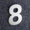 Numeros para casa delgados - 18cm 7inches - Aluminio Cepillado