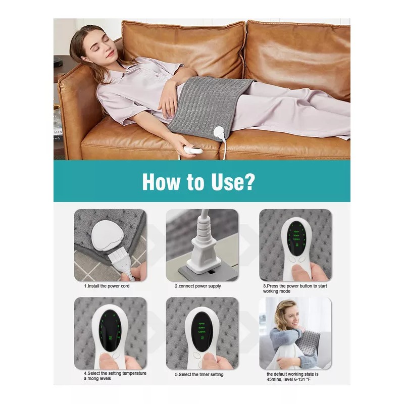 Light Moo Manta Térmica, Compresa Caliente, Almohadilla Para El Cabell