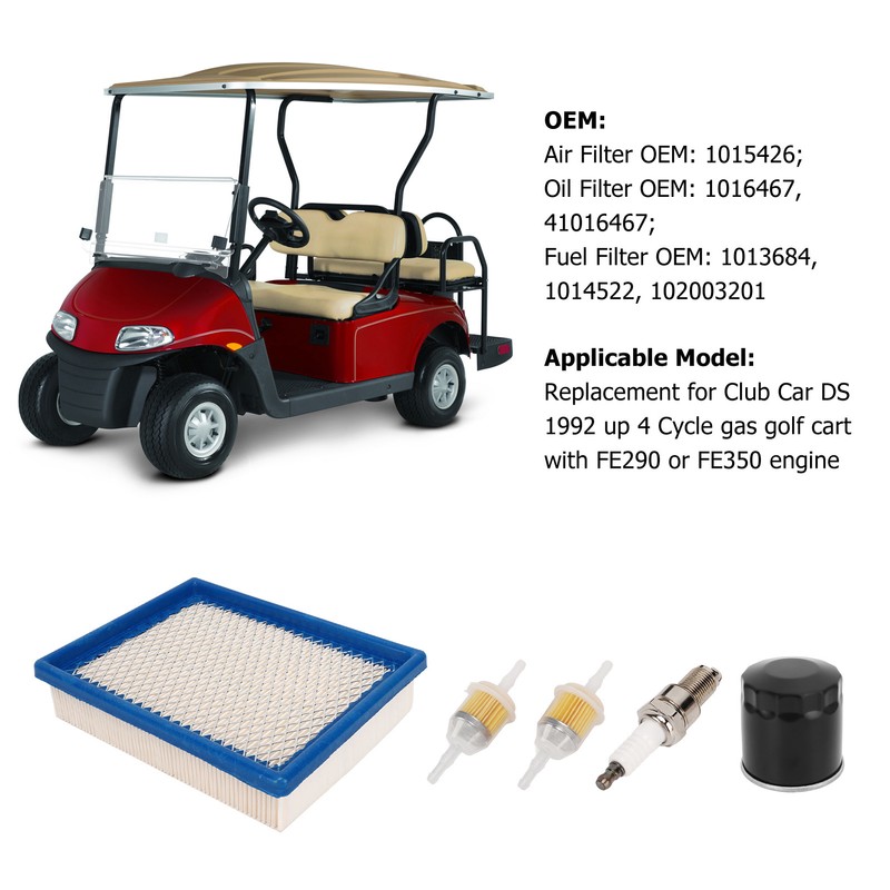 Golf Cart Tune Up Kit Fuel Oil Air Filter Spark