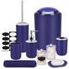 IMAVO Bathroom Accessories Set,Navy Blue Bathroom Set,9 Pieces Bathroom Accessory