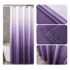YI & ZE Ombre Dark Purple Shower Curtain Sets for