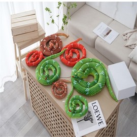 Champracer Snake Cuddly Toy, Realistic Snake Plush Stuffed Toy, Snake Toy, as Cuddly Toy and Decoration Gift for Children (80 cm, Green)