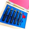 BLUEFOX TOOLS 5 Pcs, 1/2 Inch Indexable Carbide Lathe Turning