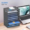 OUTWOLF 10 Tier Paper Organizer - Letter Tray Mesh Desk