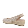 LifeStride Womens Kayden Wedge Sandal Tan/White Stripe 8 M