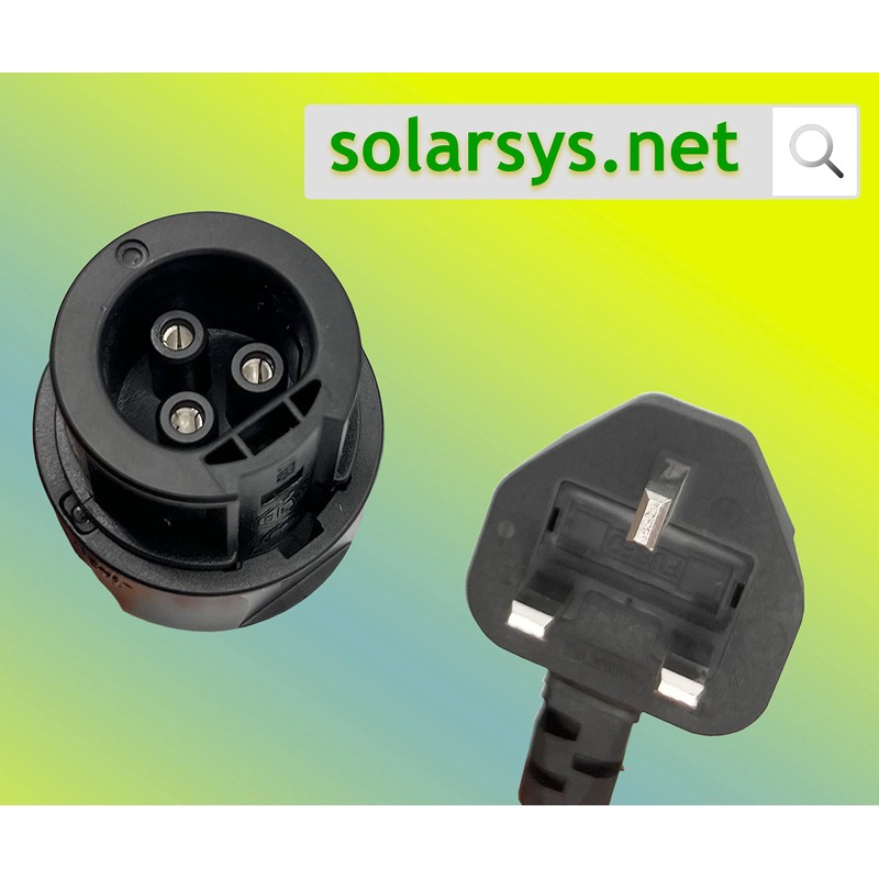 Solarsys® - 2m AC Power Cord with UK Plug and