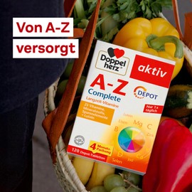Doppelherz A-Z DEPOT - With Important Vitamins, Minerals and Trace Elements Plus Lutein - 120 Tablets