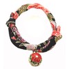 Collar: Cat collar, cat bell charm (fireworks black, plum red),