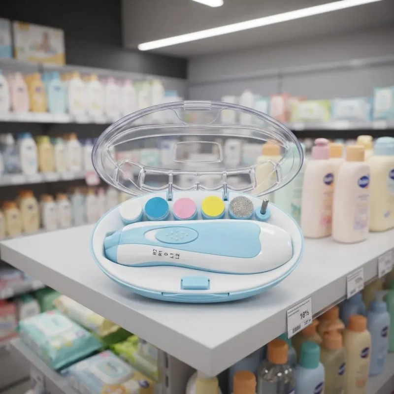 Lima De Uñas Eléctrica Para Bebé 6 Cabezales
