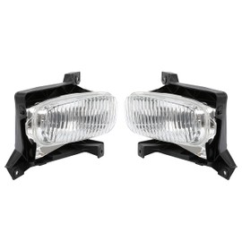 KUAFU Fog Light Lamp Compatible with 2000-2006 Toyota Tundra Clear Lens w/Bulbs Pair Driver Side & Passenger Side Replacement for 812100C010 812200C010 TO2593102 TO2592102