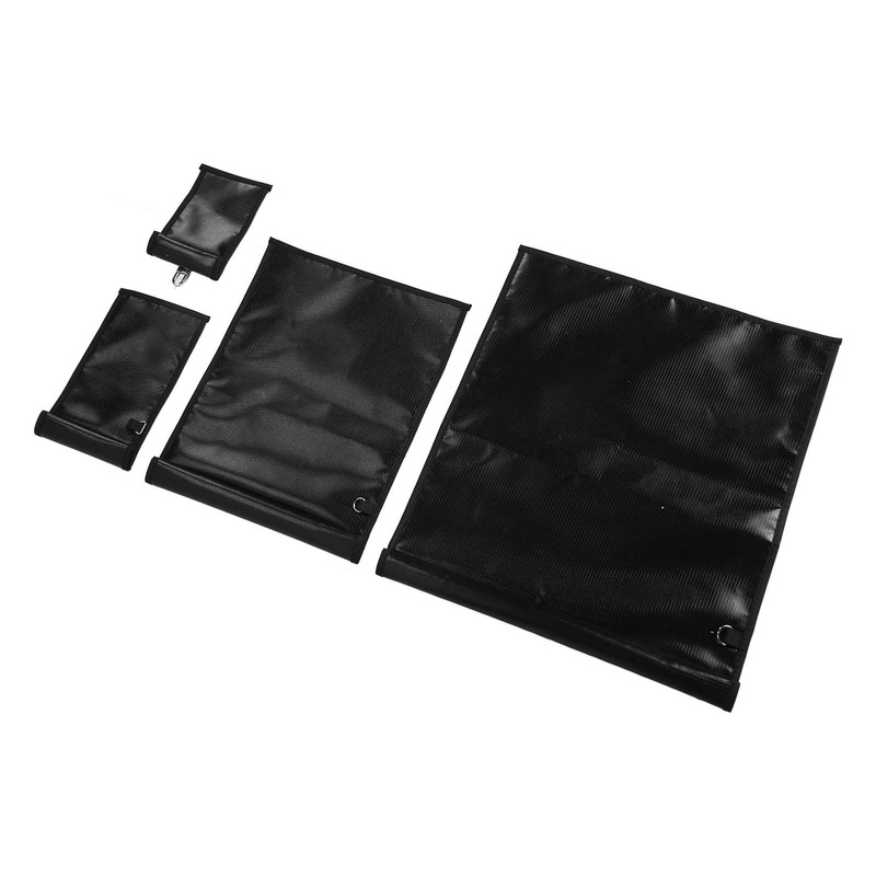 4Pcs Faraday Bag Black Portable Fireproof Waterproof Safe Reliable Faraday