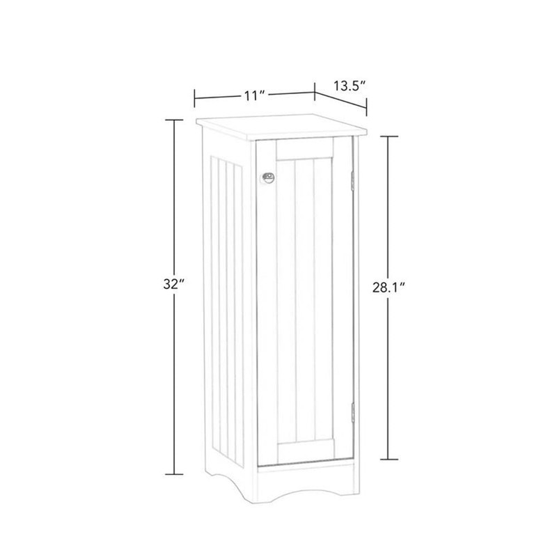 RiverRidge Ashland Slim Linen Cabinet - White - Narrow Cabinet