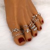Adjustable Toe Rings for Women Silver Toe Ring Open Tail