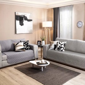 Vianney Juego De 3 Cubresillones Gris Neutral Vianney Doble Vista
