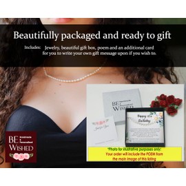 60th Birthday Gifts for Women with Meaningful Message and Jewelry, Ready To Gift Necklace with Poem (Pearl Strand Necklace)