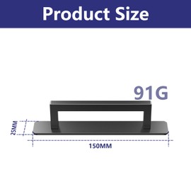 KIKISML 2PCS Self-Stick Instant Cabinet Drawer Door Handles, Aluminum Alloy Adhesive No Drilling Door Pull Handle for Drawer Closet Sliding Door Kitchen Cabinet- Black